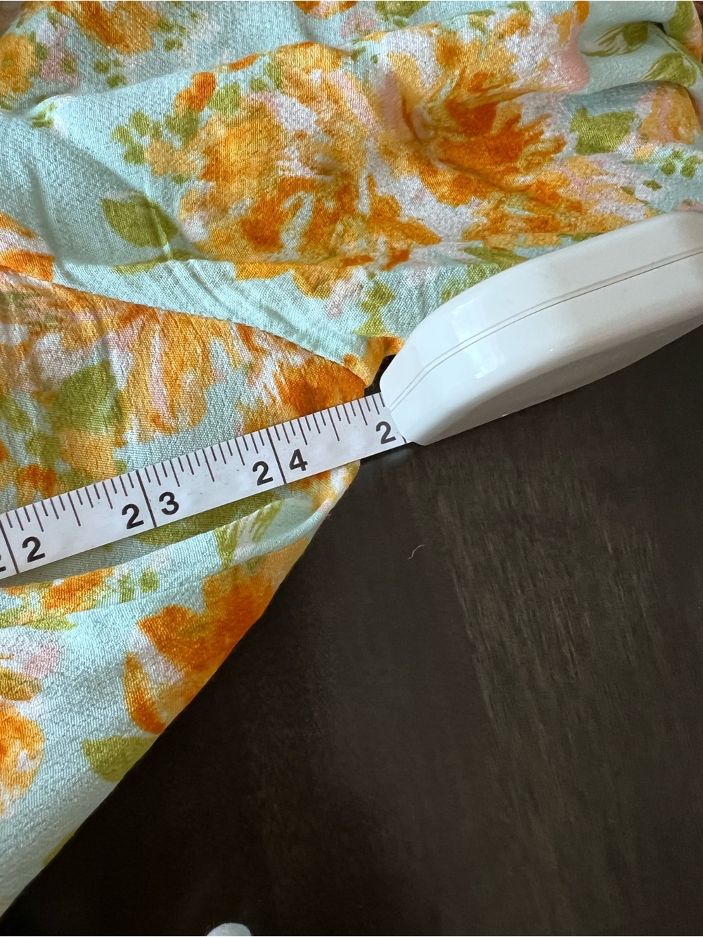 Roolee Floral Patterned Dress with Orange and Green Accents - Picture 9 of 10